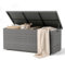 Amopatio Gartenbox Auflagenbox wasserdicht 650 Liter, Kissenbox outdoor aus Polyrattan, Aufbewahrungsbox Metall mit Gasdruckfedern, Gartenkiste wetterfest für Garten, Balkon, (Grau)