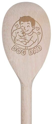 30cm 'Dog Dad' Wooden Cooking Spoon (SO00025634)