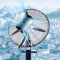 Ventilador Nebulizador Industrial de Pie Grande Ventilador Exterior con Depósito de Agua 42 L Oscilante Potente 3 Velocidades 65/75 Cm para Patio Taller Garaje(65cm/25in)