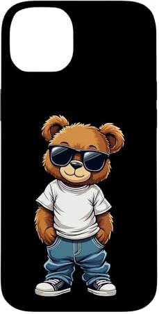 Hülle für iPhone 14 Plus Coole Teddybär Grafik Herren Damen Jungen Mädchen Teddy