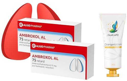 Ambroxol 75 Retardkapapseln 2 x50 Sparset inkl.einer hochwertigen Handcreme Marke Faar-Apo | löst Schleim und lindert Husten bei Bronchitis oder Erkältung