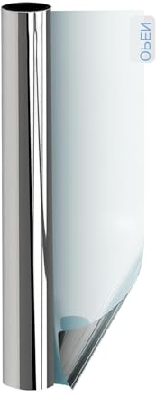 One Way Window Film Privacy Silver Reflective Window Tint for Glass Windows Heat Control Anti Glare UV Blocking Mirror Film Static Cling Sun Blocker for Home Office 40cm x 2m