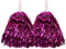 Alsino Pom Pom Pompon für Cheerleader Metallic - 2 Stück, Farbe wählen:pink