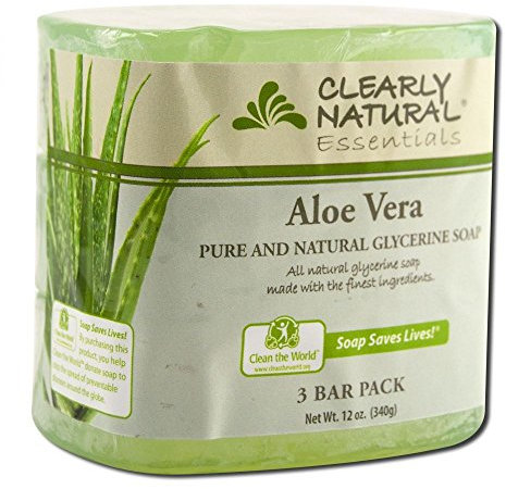 Clearly Natural Bar Soap 3 Pack Aloe Vera by Clearly Natural