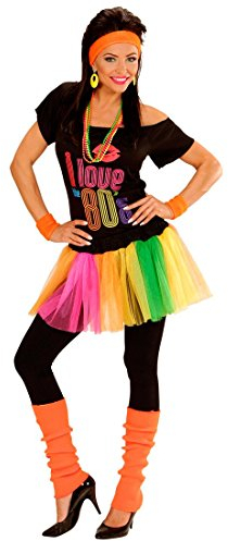 NET TOYS 80er Jahre Neon Stulpen Beinwärmer orange Aerobic Stutzen Beinstulpen Strümpfe Legwarmer Stulpe Gamasche Damen Kostüm Accessoires