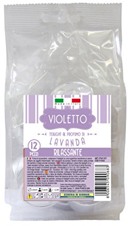 Cereria di Giorgio Melrose Teelichter Duft, Wachs, Violett, 3.8 x 3.8 x 1.6 cm