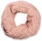 styleBREAKER Unisex Strick Loopschal mit Gitter- und Rippenmuster, Uni Feinstrick Schlauchschal, Winter Strickschal 01018155, Farbe:Altrose