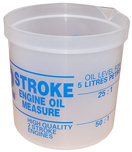 RocwooD 2 Stroke Oil Measure Measuring Jug Beaker Cup Mixing Gauge Outboard Engine Strimmer