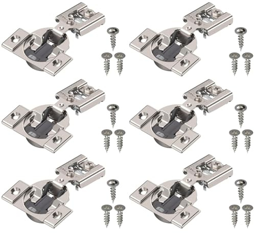 Blum 38N355BE08x6 Compact Soft-Close 1/2'' Overlay Blumotion Hinge, Nickel Finish (Pack of 6)