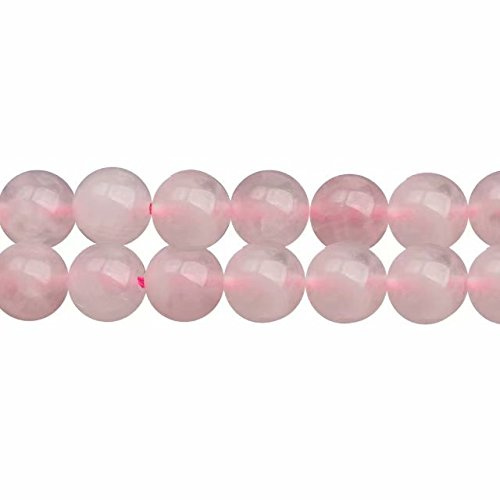 SKYBEADS Naturale Quarzo Rosa Rotondo Sciolto 10mm Perline in Pietra per Fare Gioielli Circa 38cm Un Filo 36 Perline