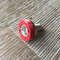 Unbekannt Kurbelschrauben farbig mit Alukappe Vierkant Innenlager MTB/Road Tuning Caps Axle Bolts (Rot)