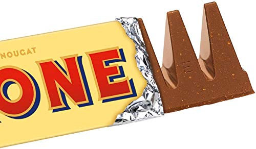 Toblerone Schokolade, Feine Schweizer Milchschokolade mit Honig- und Mandelnougat, 10 x 100g