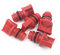 COMOK 5pcs Red Tone Air Compressor Male Thread Diameter 18mm Plastic Oil Breather Cap