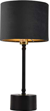 lux.pro Tischleuchte Klassisch 'Deventer' Grau 1xE14 Tischlampe Lampe Leuchte Nachttischlampe Leselampe