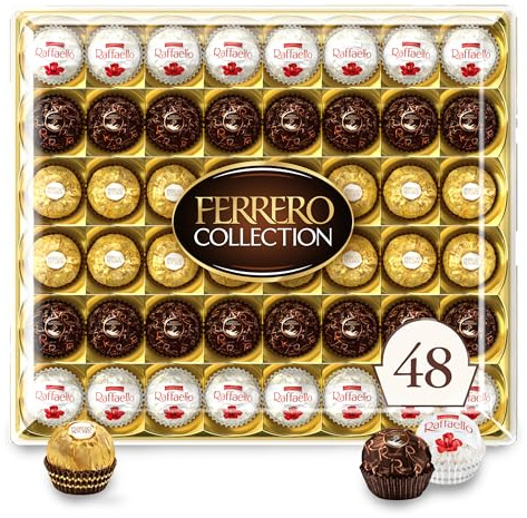 Ferrero Collection, Premium Assorted, Hazelnut, Dark Chocolate and Coconut, 48 Count Premium Treats, 6.1 oz