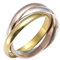 Silverly Rose Yellow Gold Plated Sterling Silver Triple Band Russian Wedding Ring - Women's Polished 925 Silver Ring - Wedding Rings His and Hers - Sterling Silver Rings - Men's Gold Rings