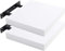 Lestarain 2er Wandregal, 30x23x3.8cm MDF-Wandboard Schweberegal Holz Hängeregal DVD CD Regal Wall Shelf Für Küche Wohnzimmer Schlafzimmer Weiß