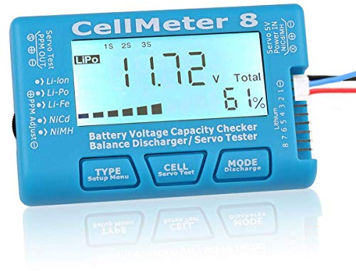 DollaTek Digitaler RC-Akku-Kapazitätstester mit LCD-Hintergrundbeleuchtung für LiPo-NiMH-Nicd-Akkus