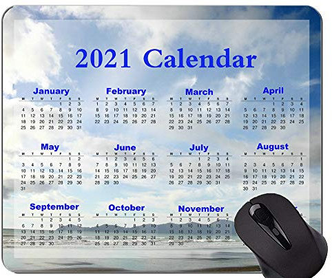 2021 Kalender Hd Font Mouse Pads Customized, Wolken und Beach Gaming Mousepad