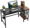 HOMIDEC Computer Desk, Office Work Writing Desk with Drawer and Headphone Hook for Student and Worker, Laptop Table with shelves, Modern Style Desks for Bedroom, Home, Office(120x50x75cm)