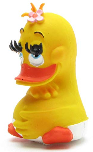 Duckshop schwangeres Quietscheentchen Badeente I Quietscheente I L: 6 cm