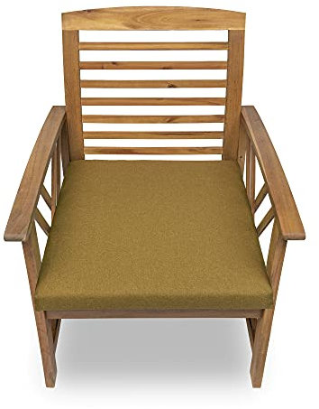 chilly pilley Stuhlkissen Gartenkissen Gartenstühle Stuhlauflage Stuhlpolster Sitzkissen Abnembar Bezug Mit Reißverschluss Auflage Set Garten Kissen (4X 50x50x5, Cappuccino)