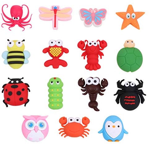 ABOOFAN 15Pcs Data cable protective sleeve cartoon charger protector silicone charger protector fish cell phone charger data Cable Protector Silica gel protection cap flexible