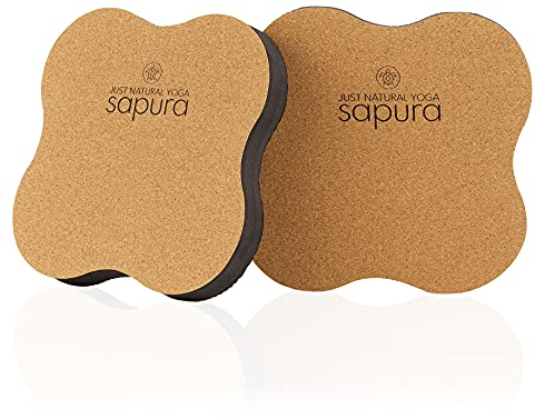 SAPURA Yoga Knie Pad 2er Set - Kork - Kniekissen Kniepolster Knieschoner - Nachhaltig - Entlastung für Knie und Ellenbogen