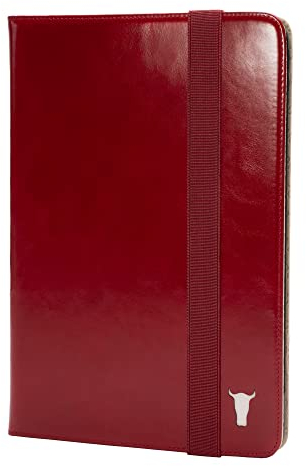 TORRO Hülle Kompatibel mit iPad Mini 7/6 – iPad Mini 7. A17 Pro / 6. Gen (2024/2021) Hülle aus echtem Leder mit Standfunktion, Apple Pencil Konnektivität und Wake Sleep Funktion (Rot)
