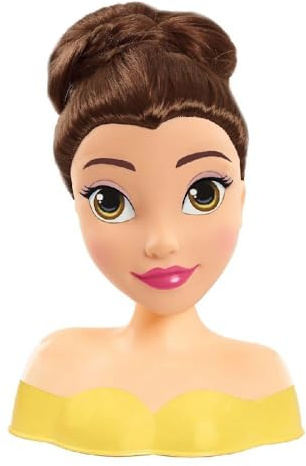 Just Play Disney Princess Belle Frisierkopf Mini 14cm mit Haarbürste für Styling-Spaß, ab 3 Jahren