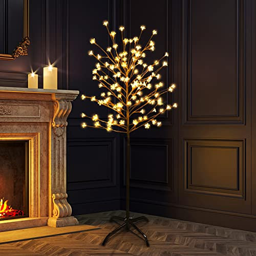 SZMiNiLED Cherry Blossom Tree Lights 5FT 104LED,Home Decorations for livingroom Indoor,Tree Decorations for Patio Wedding Festival Christmas Bedroom