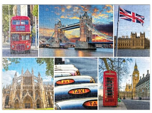 MyPuzzle London - Big Ben, Tower Bridge und Westminster Abbey - Premium 500 Teile Puzzle - MyPuzzle Sonderkollektion von Starnberger Spiele