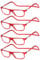 NEW VISION Lesebrille 4 pack, Magnet Lesebrille, Bequem Magnetverschluss Vorne, Leicht Lesebrillen NV2904, Lesehilfe für Damen Herren (4 Rot, 1, x)