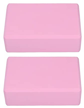 2 Stück Yoga-Block, Leichte Übungsblöcke aus Hochdichtem Schaumstoff, Gewichtsblöcke Für Yoga, Pilates, Meditation, Rosa