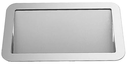 LYXXW Cubo de Basura en Armario de Acero Inoxidable Tapa 15L Tapa de Papelera Empotrada Papelera Pequeña Cuadrada Metal Papelera Encimera para Hogar y Oficina,Square