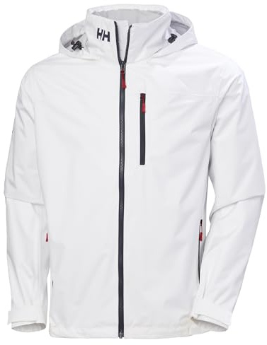 Helly Hansen Men's Crew Hooded Jacket, White 2.0, 5XL