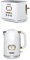 Muse Wasserkocher und Toaster Set, 2er Frühstücks-Set mit Retro Wasserkocher und 2 Scheiben Toaster mit analoger Anzeige, Weiß und Edelstahl