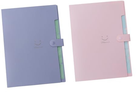 EXCEART 2stücke Mehrschicht-ordner Mit Kunststoff-einsätzen Multifunktionale Dokumentenmappe Und Rosa Für Schule Und Büro Leicht Und Bruchsicher