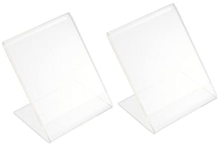 GLEAVI 6stücke Förmige Preisschildhalter Transparente Tischaufsteller Für Etiketten Und Preislabels Für Geschäfte Restaurants Und Ausstellungen