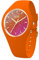 ICE-WATCH - Ice Glitter Orange Summer - Orange Damenuhr mit Plastikarmband - 022574 (Samall +)