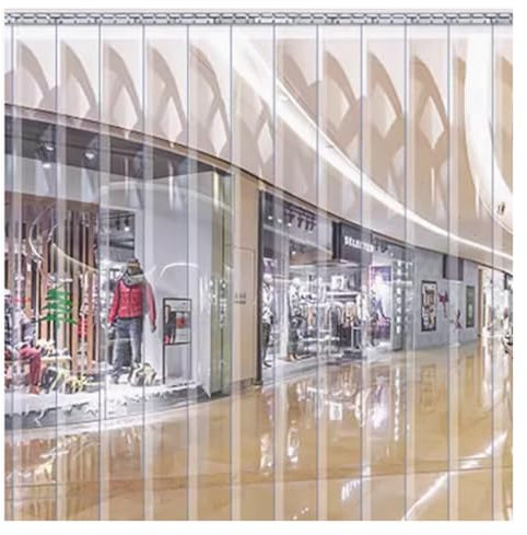 WXQTM PVC-Vinyl-Streifen PVC-Türvorhang Anti-Kratzer Streifenvorhänge Aus Kunststoff für Restaurants Supermärkte Einkaufszentren, Nach Maß (1.2x2.6m)
