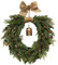 Weihnachtskranz | mit Weihnachtsglocken im Vintage-Stil | Künstliche Girlande Boho Bell, Adventskranz mit Schleife und Glocke, Weihnachtskranz