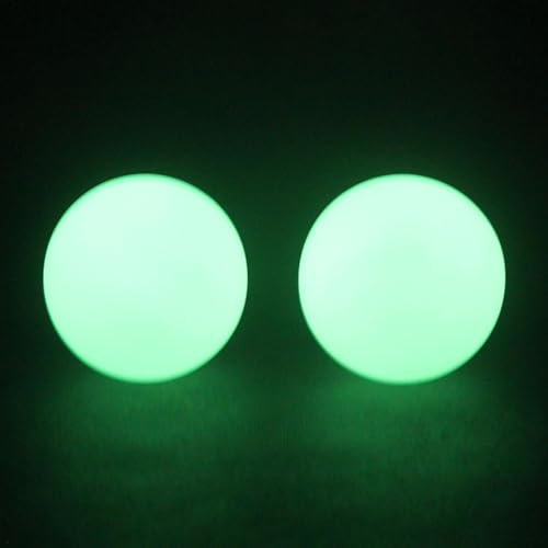 Qfdiwr Leuchtet Im Dunkeln Hockey Ball - 2 Pc Eishockey Puck Leuchtet Im Dunkeln, Hockey Pucks Leuchtende Im Dunkeln, Leuchtende Grüne Sport Dodgeballs, Eishockey Puck Leuchtet Im Dunkeln
