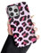 DEFBSC Case for iPhone 13 Pro, Cute Pink Leopard Print Aesthetic Trendy Pattern for Women Girls Slim Durable Bumper Shockproof Hybrid Hard Back Phone Cover, Cheetah/Glossy