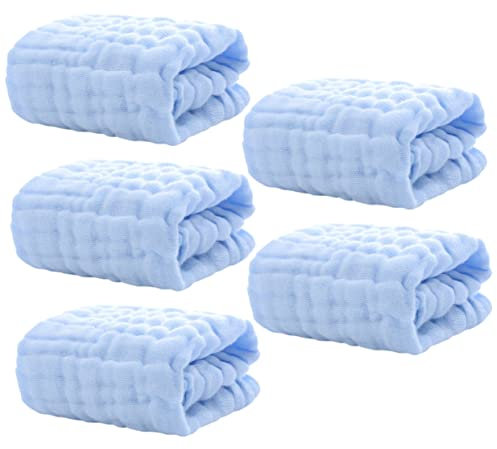 ifundom 5stücke Waschlappen Aus Musselin Für Gesicht Und Spucken Saugfähige Sabbertücher Für Neugeborene Leicht Waschbar Und Schnell Trocknend