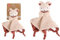 DODO D'AMOUR - Schmusetuch Quadrat - Reh - 053970 - Beige - Schmusetuch - Geburt - Plüschtier - Baby - Beruhigend - Weich - Waschbar - 29 cm x 29 cm - Ab 0 Monaten