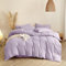 Covebett Bettwäsche Baumwolle 135x200 Flieder Lila Violett Uni Einfarbig Weich Renforce Baumwollbettwäsche 135x200 2 Teilig ÖKO-TEX Einzelbett Bettbezug und Kissenbezug 80x80cm Reißverschluss