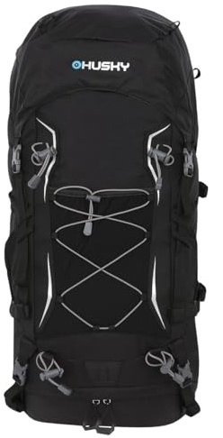 Husky Ribon Expeditionsrucksack Regenhülle Ultraleicht Outdoor Schwarz 60 L | Organizer, Regenhülle, wasserabweisend, ergonomischer Rücken, für Wandern, Trekking, Outdoor, Reisen und Tagestouren.