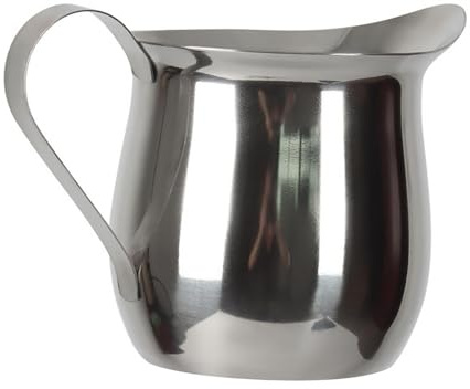 mophrati Coffee Milk Cup Milk Frothing Jug Pouring Jug Smooth Flowing Spout for Beautiful Latte Art Long Mouth of Cup Makes Mouth of Closer to Liquid Face