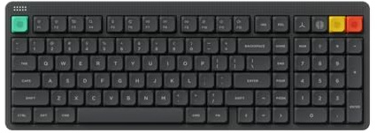 nuphy Node100 Low-Profile kabellose Mechanische Tastatur (US Layout) | Hot-Swappable,103 Tasten Computer Gaming Tastatur, Unterstützt Touch-Gesten, Bluetooth/2,4 GHz/USB-C